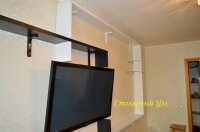 13,11,2014. мебель в гостиную комнату. 4000*2100*200. ЛДСП 32мм. кромка черный глянец и белый глянец.