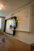 13,11,2014. мебель в гостиную комнату. 4000*2100*200. ЛДСП 32мм. кромка черный глянец и белый глянец.