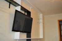 13,11,2014. мебель в гостиную комнату. 4000*2100*200. ЛДСП 32мм. кромка черный глянец и белый глянец.