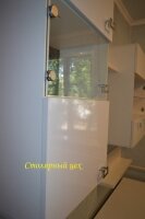 29.08.2014 Гостиная мебель 2100*2300*450. фасады пластик белый и черный глянец. фурнитура BLUM