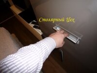 01.05.2015. мебель в спальню - подвесная тумба для телевизора, Шкаф-купе на две двери фасады мдф крашеный, фурнитура шкафа Hettich