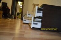 10,12,2014. мебель в гостиную, Горка 2600*400*2200. фасады МДФ крашеный белый глянец, фурнитура Blum Tandembox Plus Tip-on.