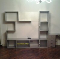 19.08.2013. Горка и комп. стол корпус ЛДСП 16мм. цвет Алюминий, размеры горка 2300*2000. комп.стол 1100*700*750. цена 5900грн.