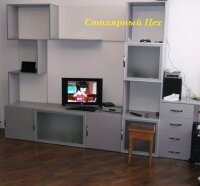 19.08.2013. Горка и комп. стол корпус ЛДСП 16мм. цвет Алюминий, размеры горка 2300*2000. комп.стол 1100*700*750. цена 5900грн.