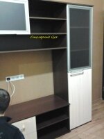 24.01.2014. Горка 2200х2000х500. корпус ЛДСП 16мм. Krono цвет Венге и Дуб молочный. фурнитура Linken. ручки ODZK.