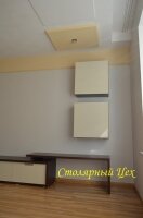 Гостиная мебель размеры 6000/2300 мм., корпус ЛДСП Egger, фасады МДФ крашеный