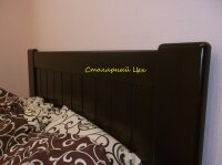 Кровать из массива сосна 1980х1500 покраска в цвет Орех