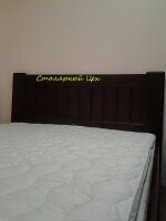 Кровать из массива сосна 1980х1500 покраска в цвет Орех