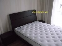 кровать из натурального дерева сосна. размеры 2300*1700*320. покраска нитробейц цвет орех-темный. и лак матовый