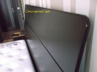 кровать из натурального дерева сосна. размеры 2300*1700*320. покраска нитробейц цвет орех-темный. и лак матовый