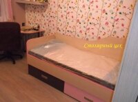 Кровать детская 1900*800*970. ЛДСП 18мм. ЭГГЕР цвет Дуб кремона.