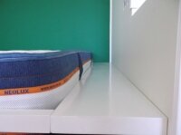 Кровать- подиум из натурального дерева сосна, покраска нитробейц+ матовый лак