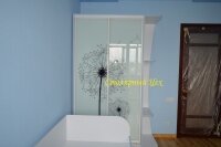 шкаф-купе 2320х1500х600. из Австрийского лдсп 18мм. цвет белый. фасады фотопечать одуванчики