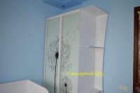 шкаф-купе 2320х1500х600. из Австрийского лдсп 18мм. цвет белый. фасады фотопечать одуванчики