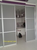 Подвесная межкомнатная перегородка 2700*3400. профиль алюминий Indeco Qwebec.