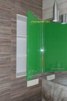 12,04,2014 мебель для ванной комнаты, пенал, тумба, шкафчик в нише.фасады МДФ крашенный. фурнитура BLUM.