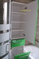 12,04,2014 мебель для ванной комнаты, пенал, тумба, шкафчик в нише.фасады МДФ крашенный. фурнитура BLUM.