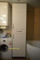 11.02.2015. пенал в ванную. 2100*500*500 ЛДСП EGGER 18мм. влагостойкое, фурнитура Linken Sistem с доводчиками, ручки хром ODZK 128мм.