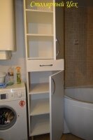 11.02.2015. пенал в ванную. 2100*500*500 ЛДСП EGGER 18мм. влагостойкое, фурнитура Linken Sistem с доводчиками, ручки хром ODZK 128мм.